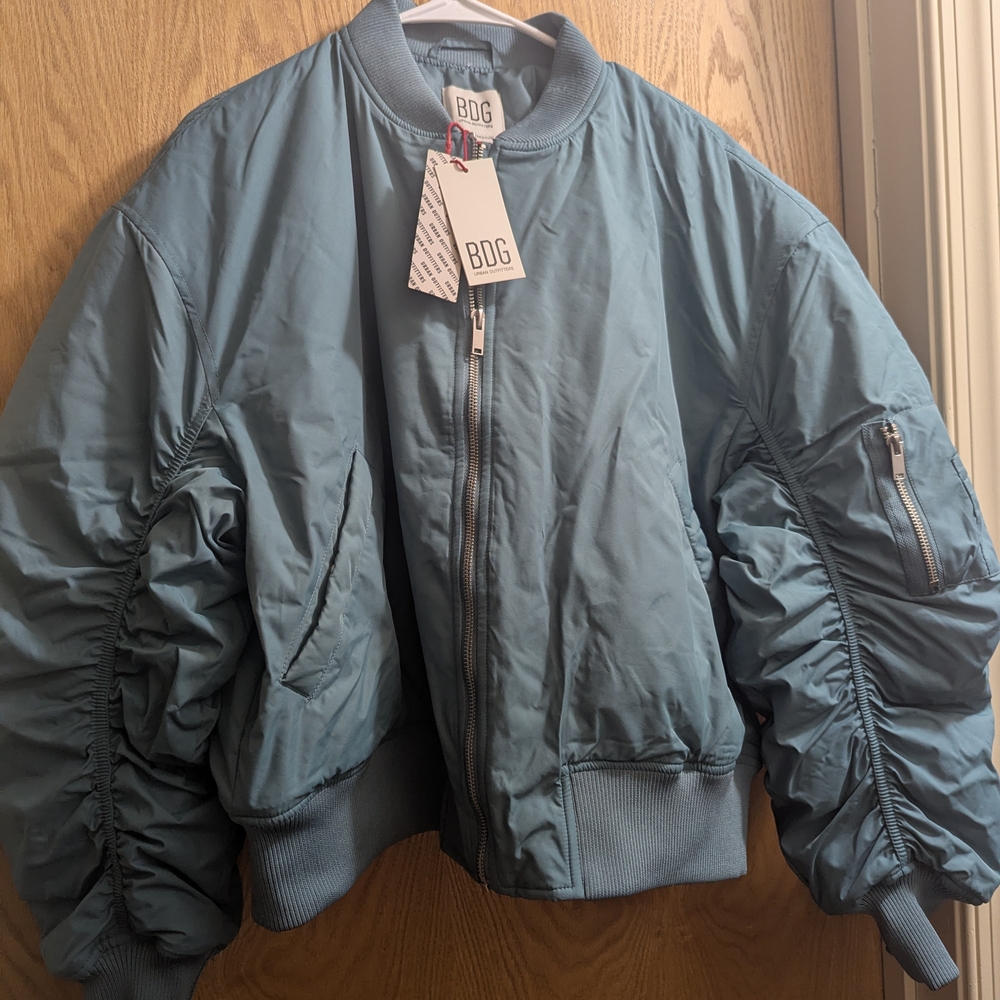 BDG Women's Teal Bomber Jacket